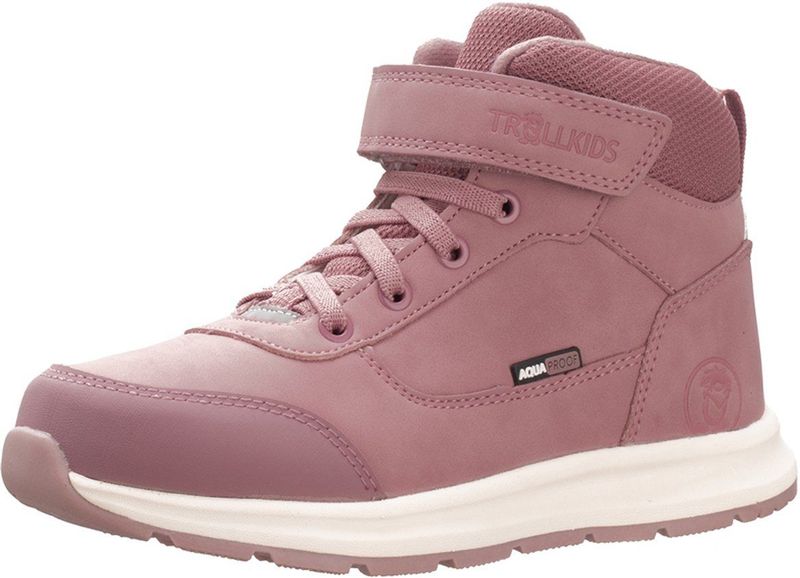 Trollkids - Stavanger Mid Cut Xt - Wandelschoenen - Zwart - Synthetisch Leer