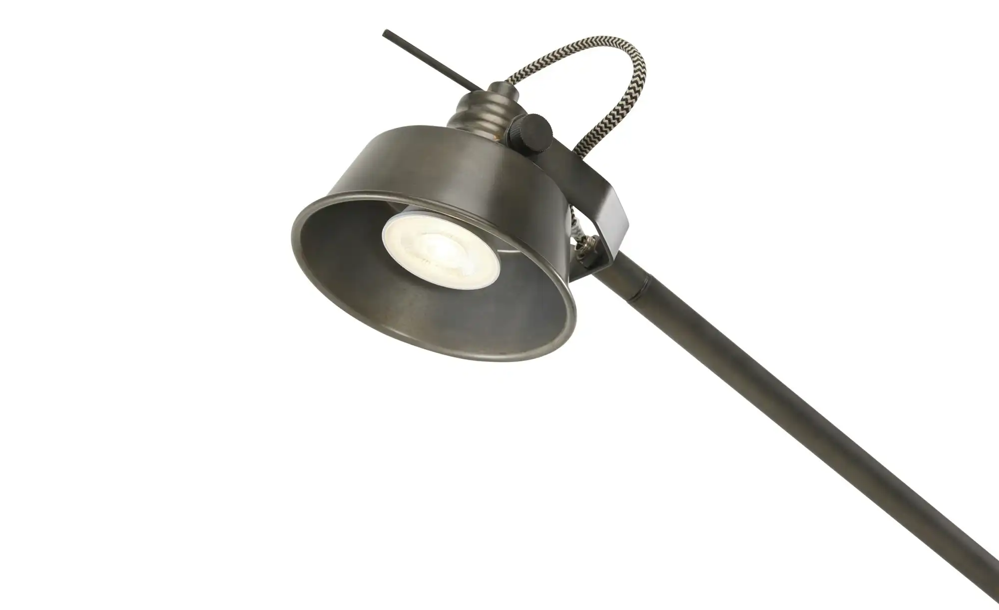 Leseleuchte, 1-flammig, Metall / Holz schwarz