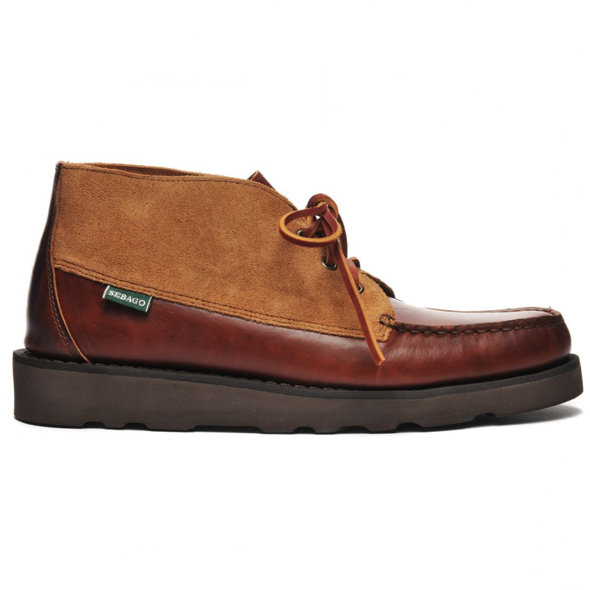 TATANKA EVA WAXY SUEDE BROWN BROWN COGNAC-Mocassin montant en cuir pour homme
