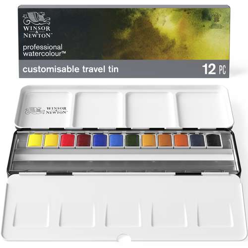 WINSOR & NEWTON™ Professional WATER COLOUR™ BLACK BOX, 12-teiliges Aquarellset