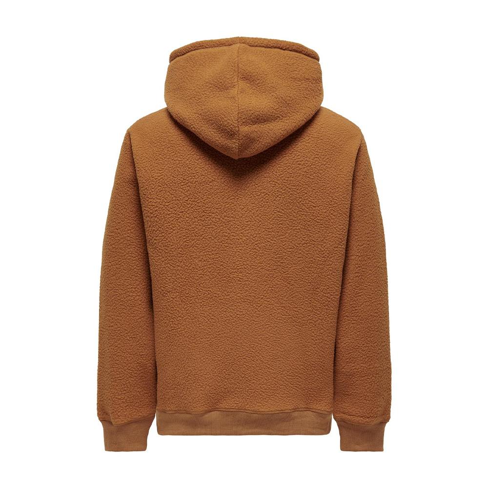 Only & Sons Sweat à Capuche Marron Homme Only & Sons Emilio