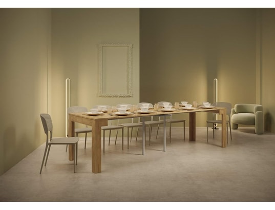 ITYHOME - Console extensible bora 90x42/302cm chêne nature