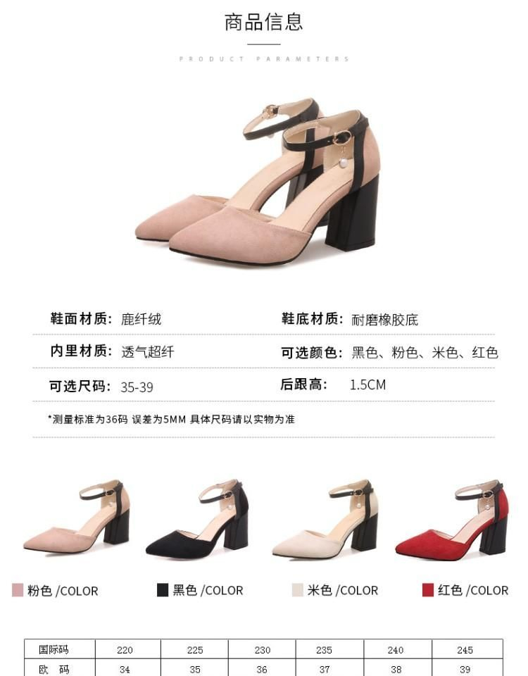 Megan - Color Panel Chunky Heel Sandalen