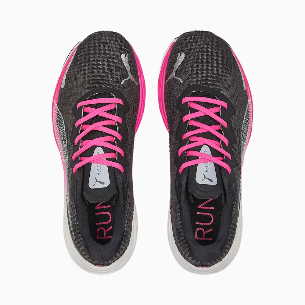 PUMA Velocity Nitro 2 Fade Hardloopschoenen Zwart/Roze/Zilver Dames