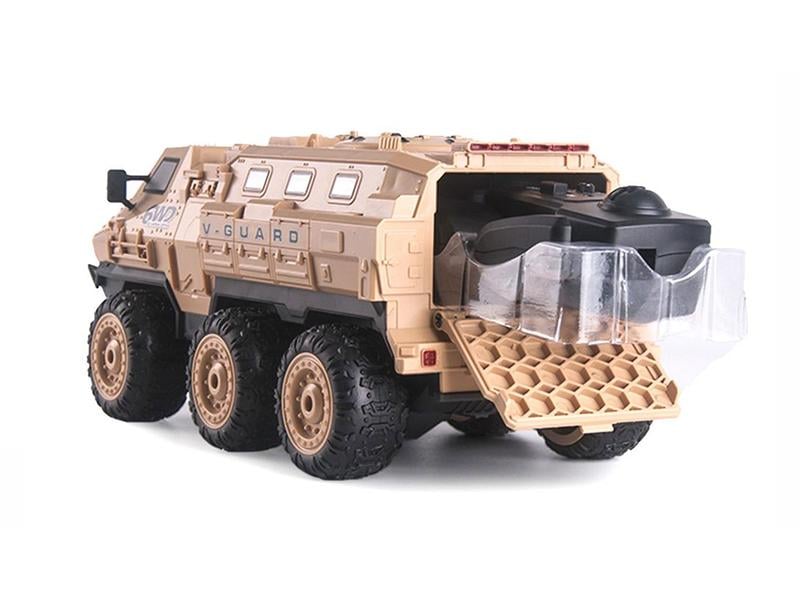 Amewi Panzerfahrzeug V-Guard 6WD, Sand RTR, 1:16 Gepanzertes 6x6 RC Fahrzeug