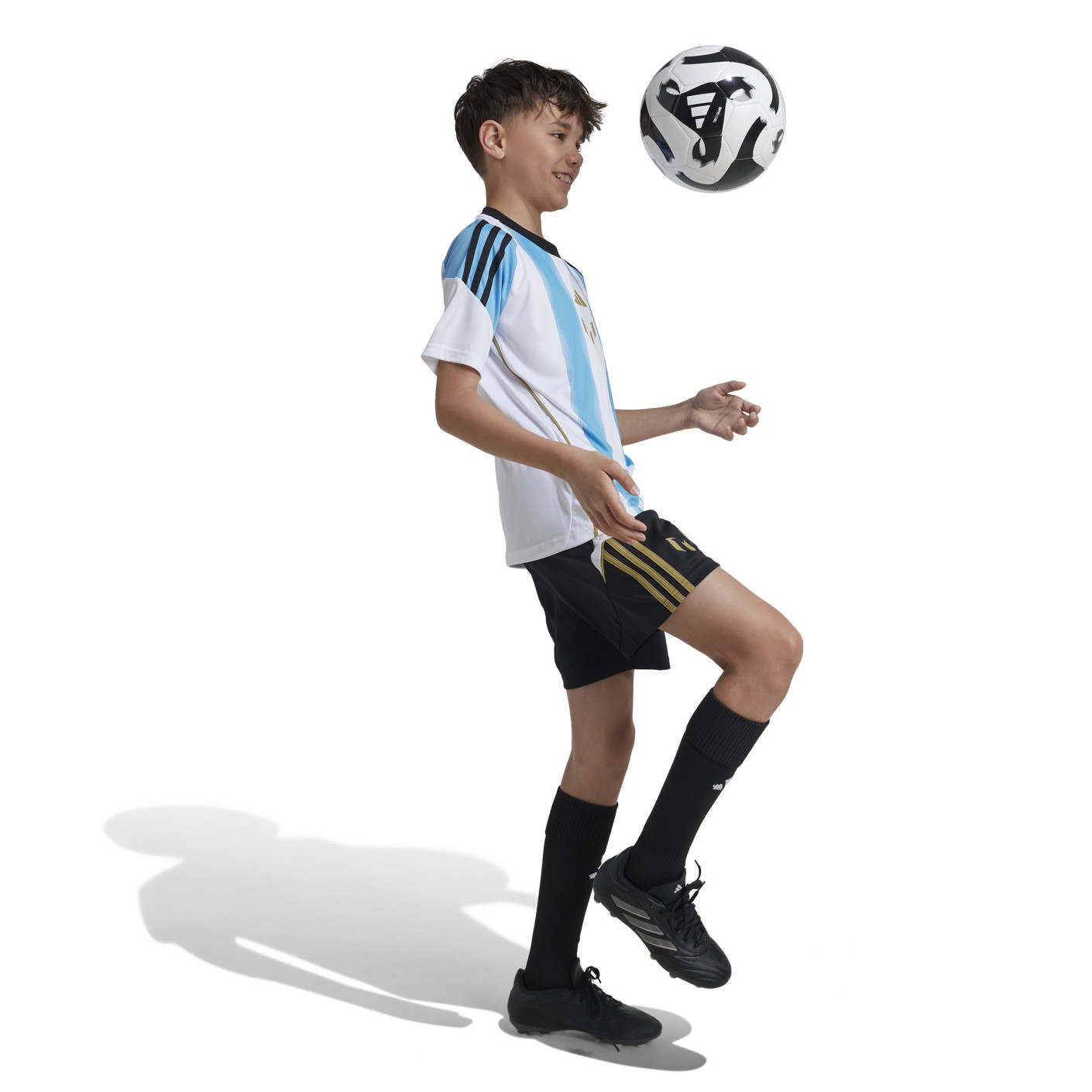 Adidas Messi Trainingsbroekje Kids Zwart Wit Goud