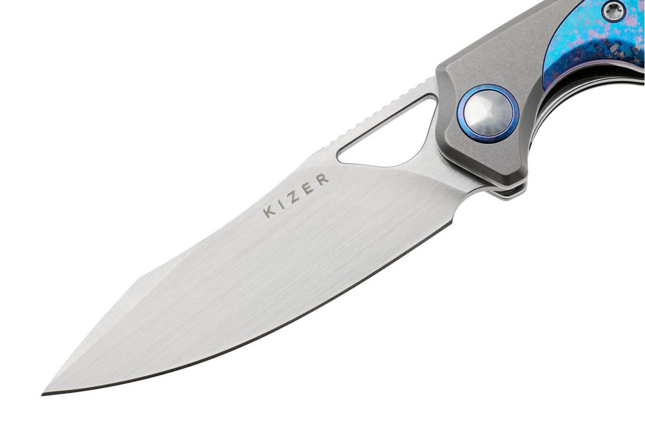 Kizer Ara KI3729A3, Hand Brushed Satin CPM S45VN, Snowflake Titanium zakmes, Jonathan Styles and Paul Munko design