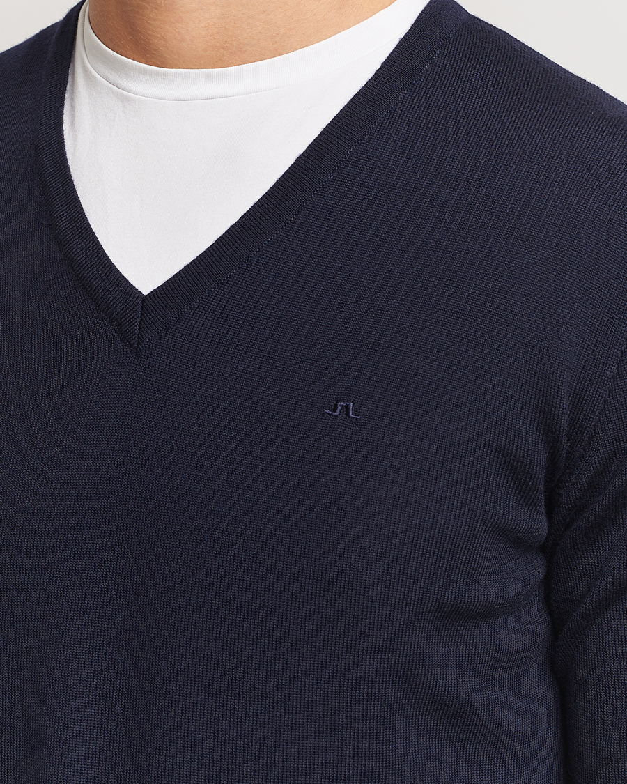 J.Lindeberg Lymann True Merino V-Neck Pullover Navy