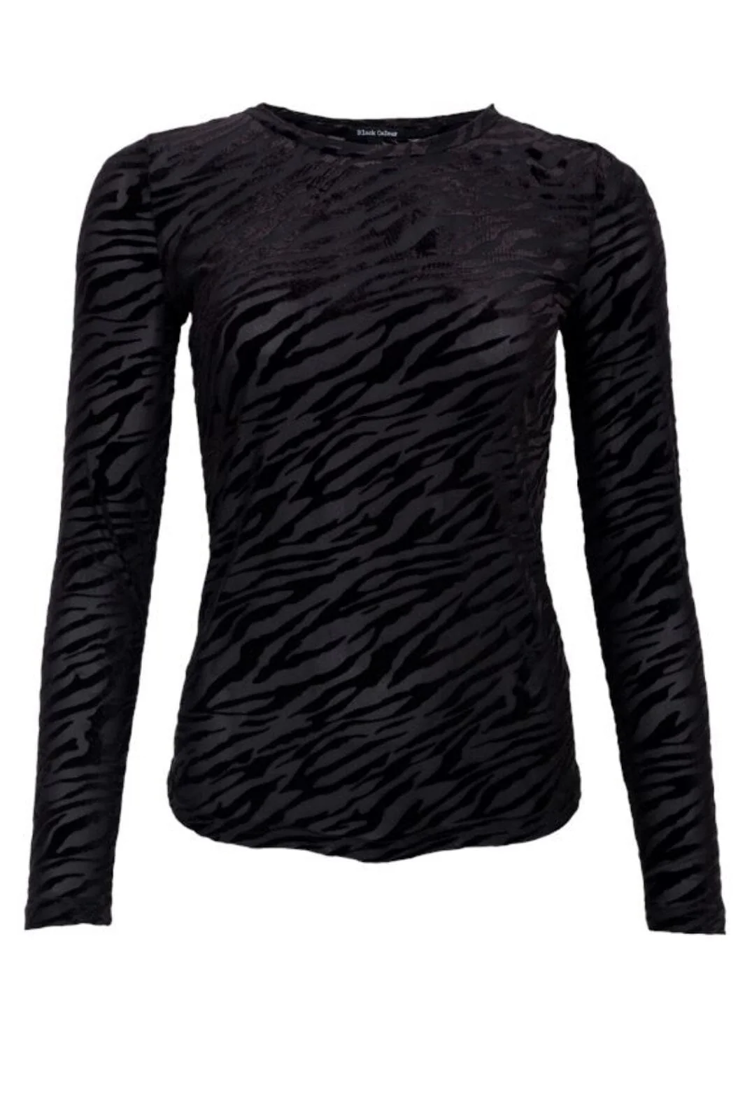 Black Colour Bczenia Mesh Blouse 40765