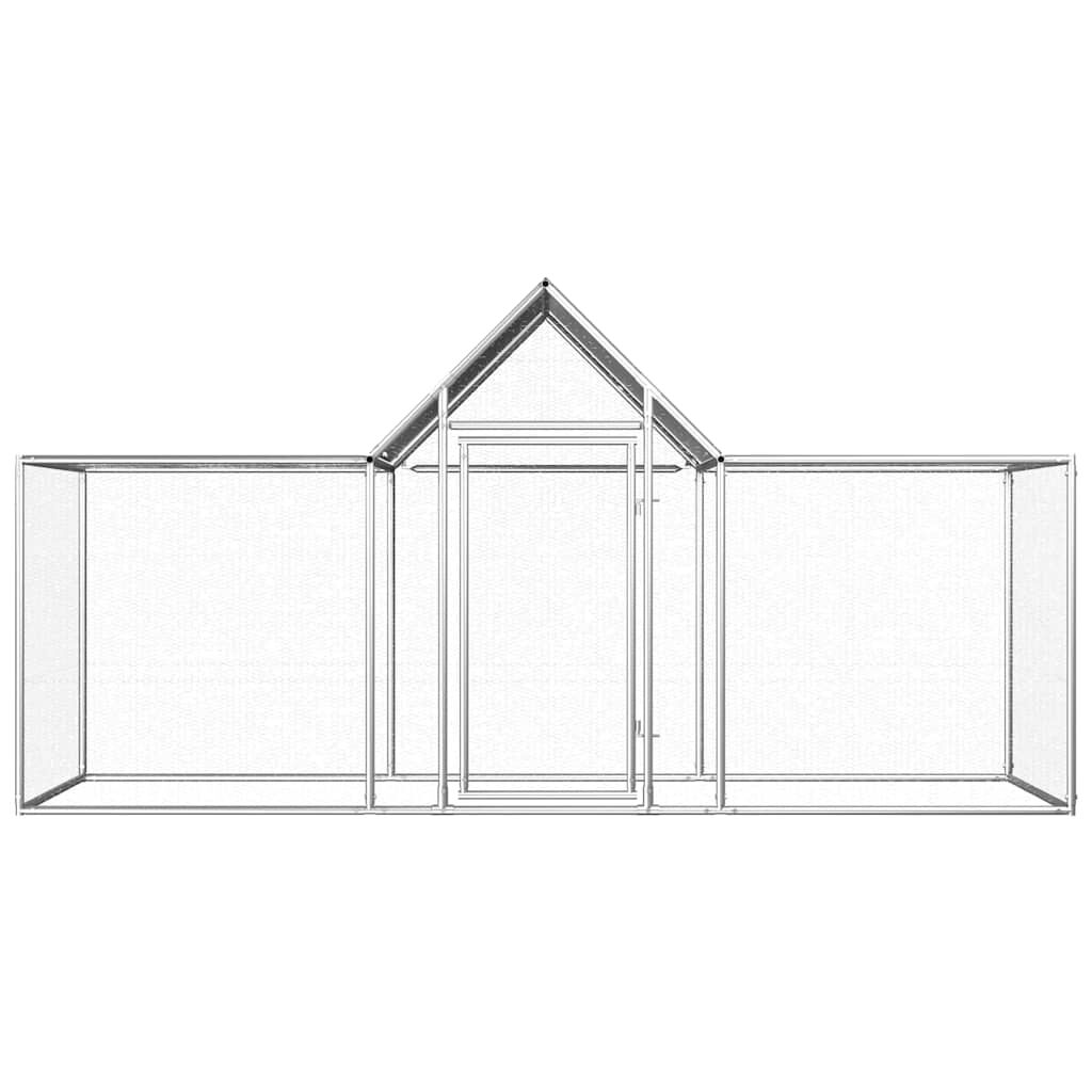 vidaXL Kippenhok, 3 x 1 x 1,5 m, gegalvaniseerd staal