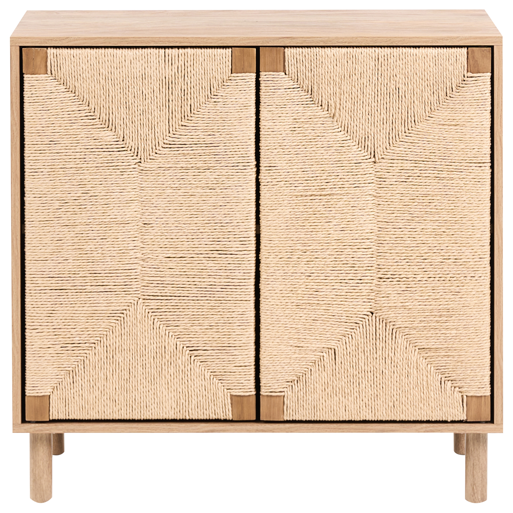 Beliani-BONDI-Dressoir-Lichtbruin-80 cm-Spaanplaat|Papiertouw