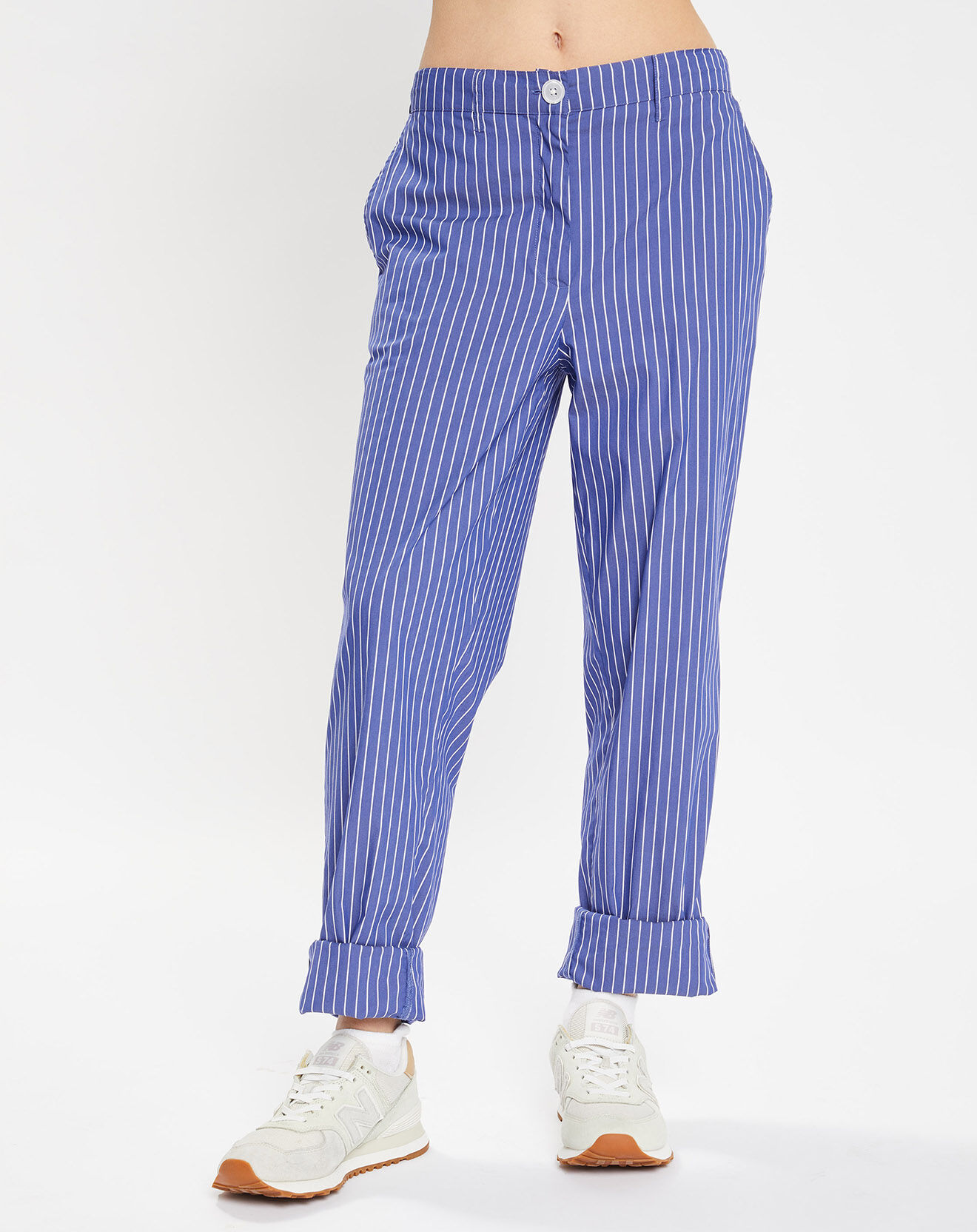 Jodhpur Pantalon Aix rayé blanc/bleu