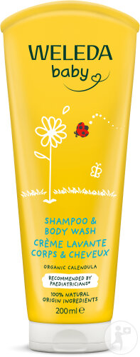 Weleda Bébé Crème Lavante Corps Et Cheveux Au Calendula Tube 200ml