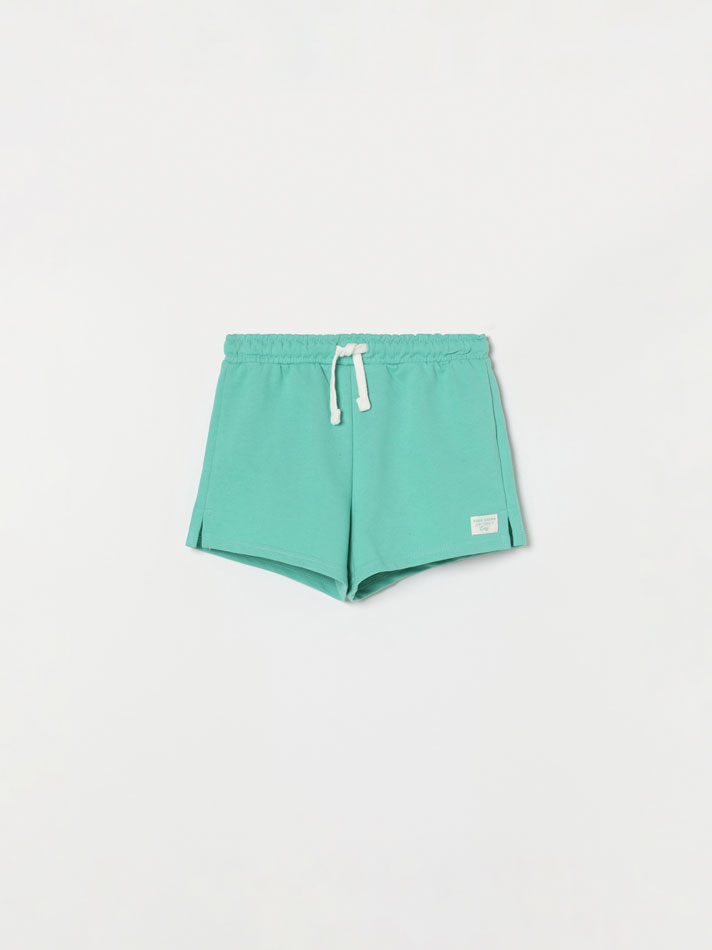Conjunto de 2 shorts de lã polar lisos e básicos - Preto