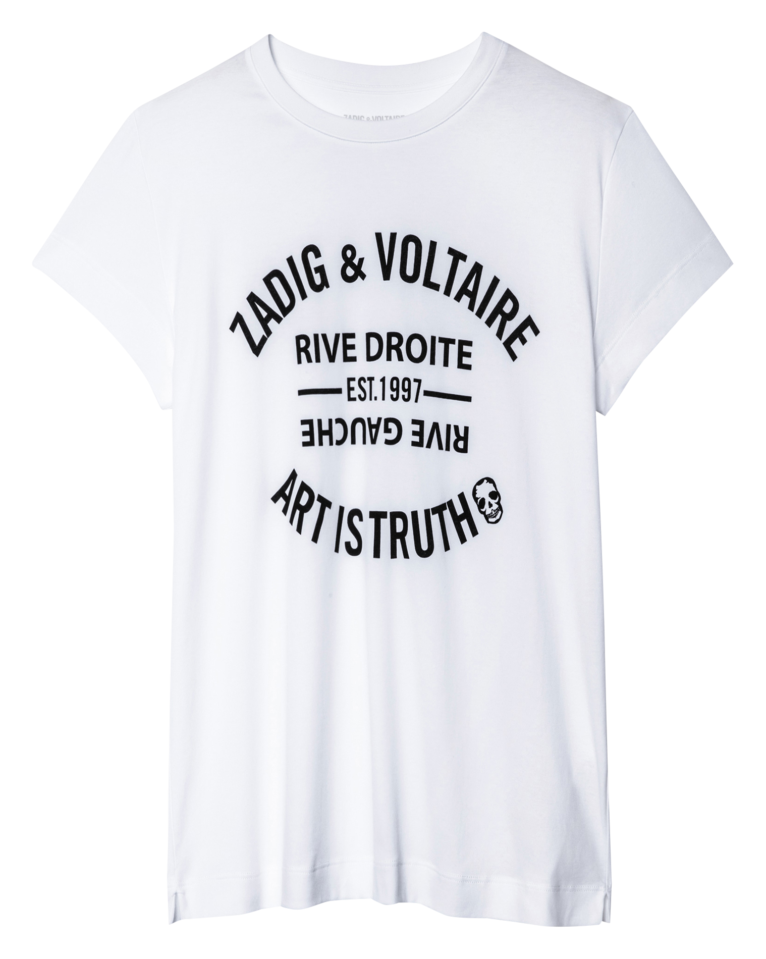 WALK - Tee-shirt col rond sérigraphié en coton | Blanc
