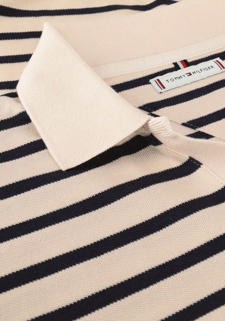 TOMMY HILFIGER blauw/wit gestreepte tommy hilfiger polo relaxed lyocell polo ss