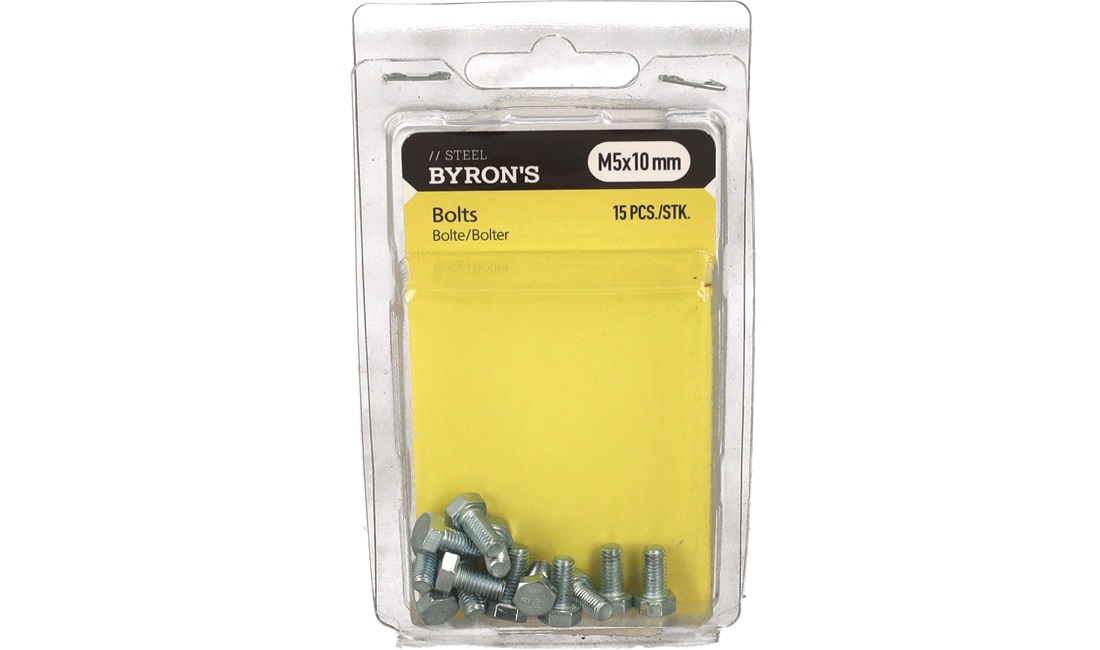 Bolte M5x10 mm - 15 stk.