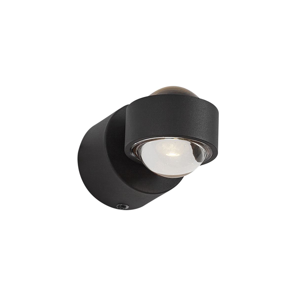 Design wandlamp zwart incl. LED IP44 - Lens