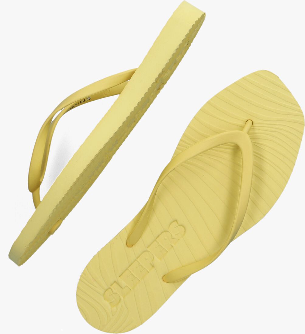SLEEPERS gele sleepers teenslippers tapered