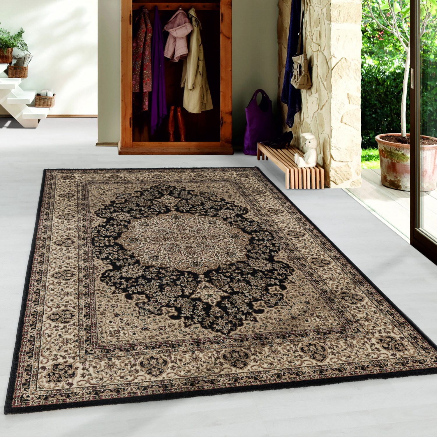 Wunderschöne Orient-Dekor Orientteppich Traditional rechteckig Kurzflor 9mm