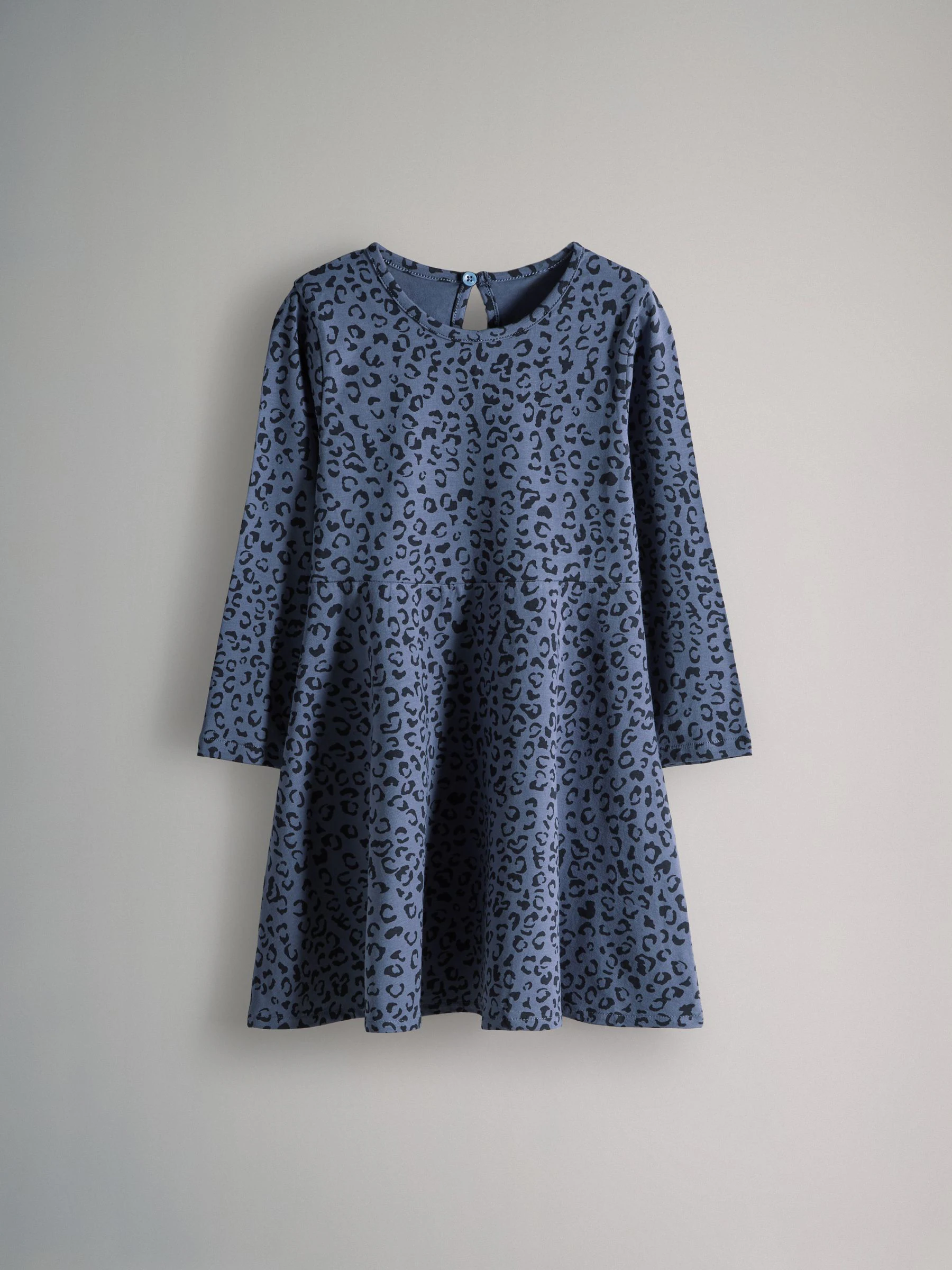 Marineblauw/Roze/Grijs - The Set 3 Pack Long Sleeve Skater Cotton Dresses