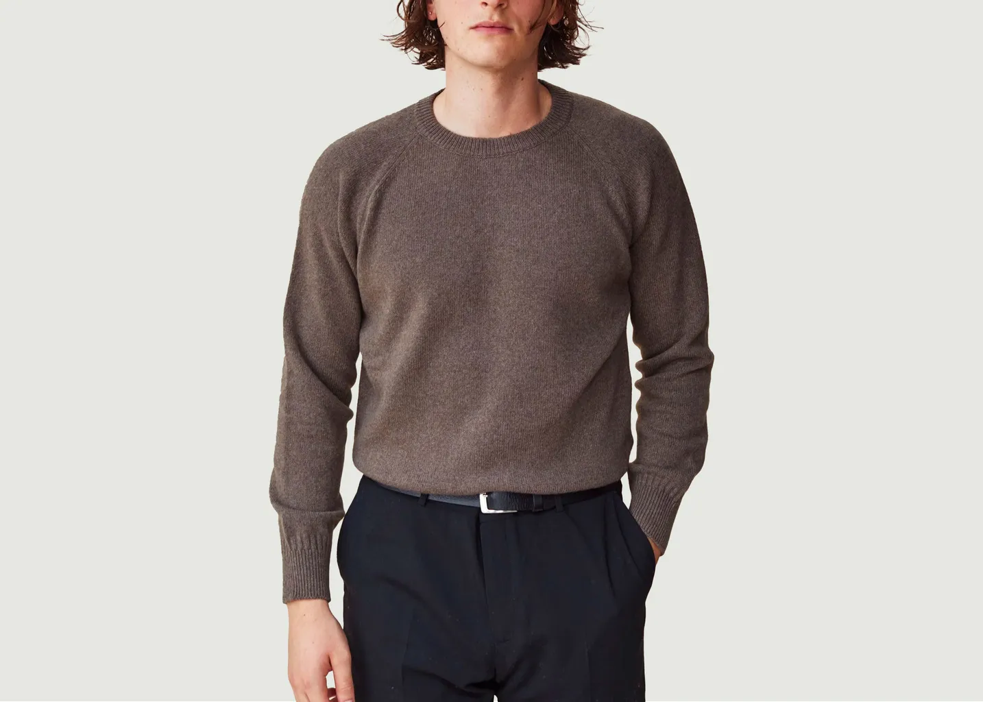 Pull Col Rond En Cachemire Tricot