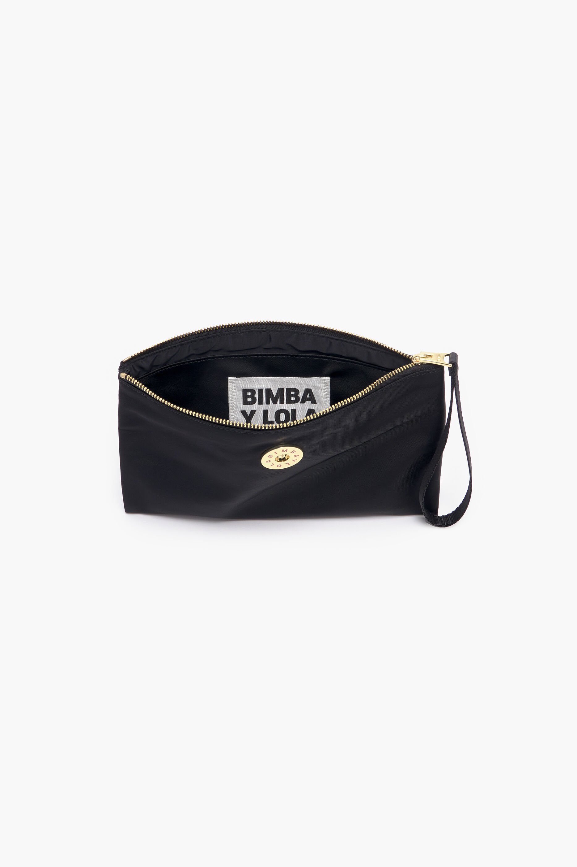 Nécessaire plana tamanho M em nylon preto