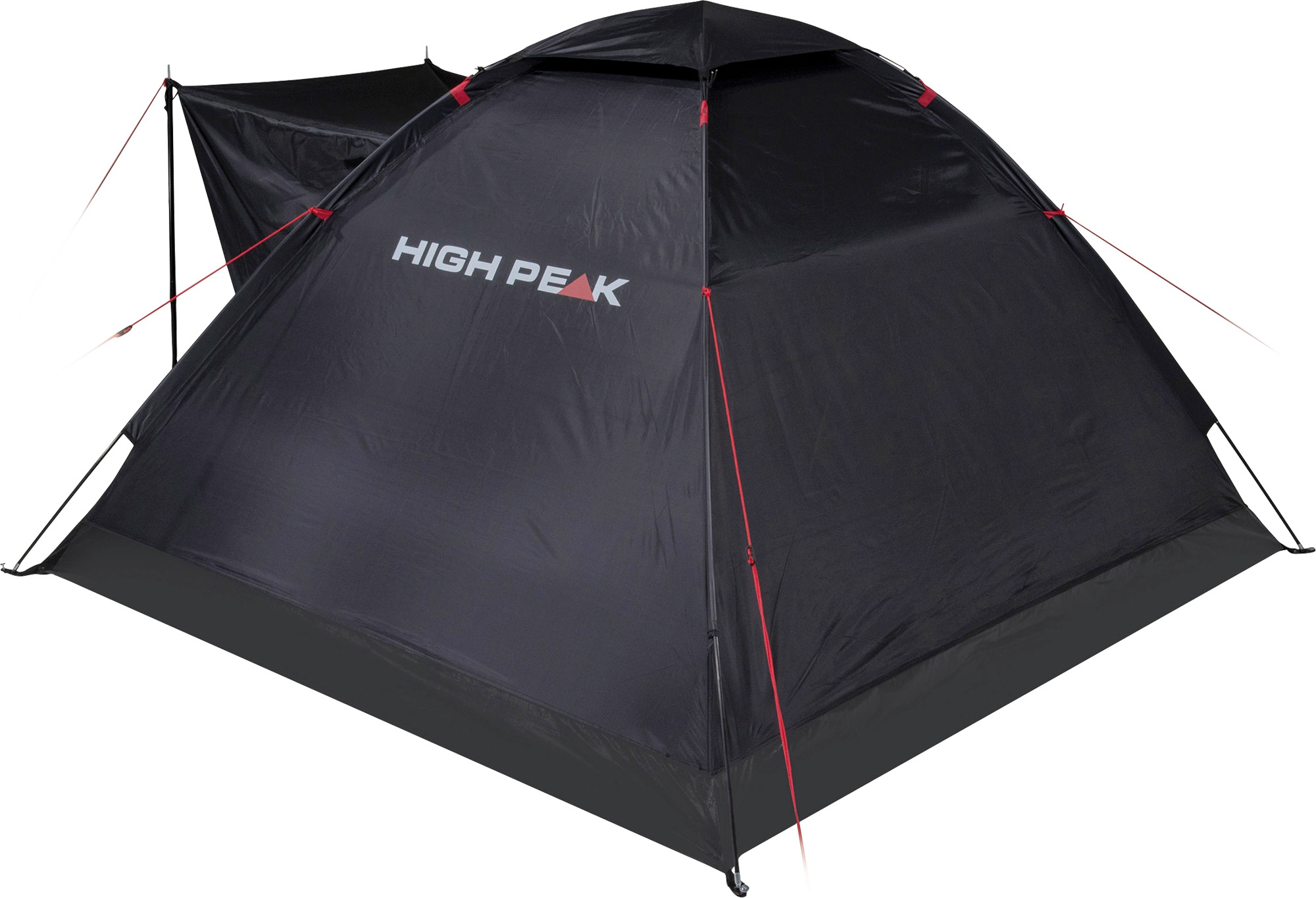 High Peak Beaver 3 freistehendes Einfachdach Kuppelzelt schwarz für 3 Personen