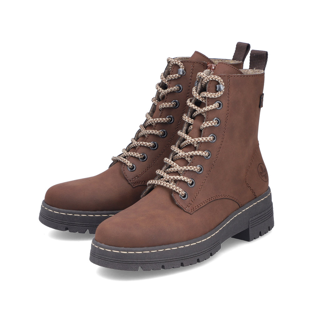Rieker Damen-Schnürstiefelette Braun