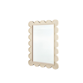 Spiegel beige met randjes