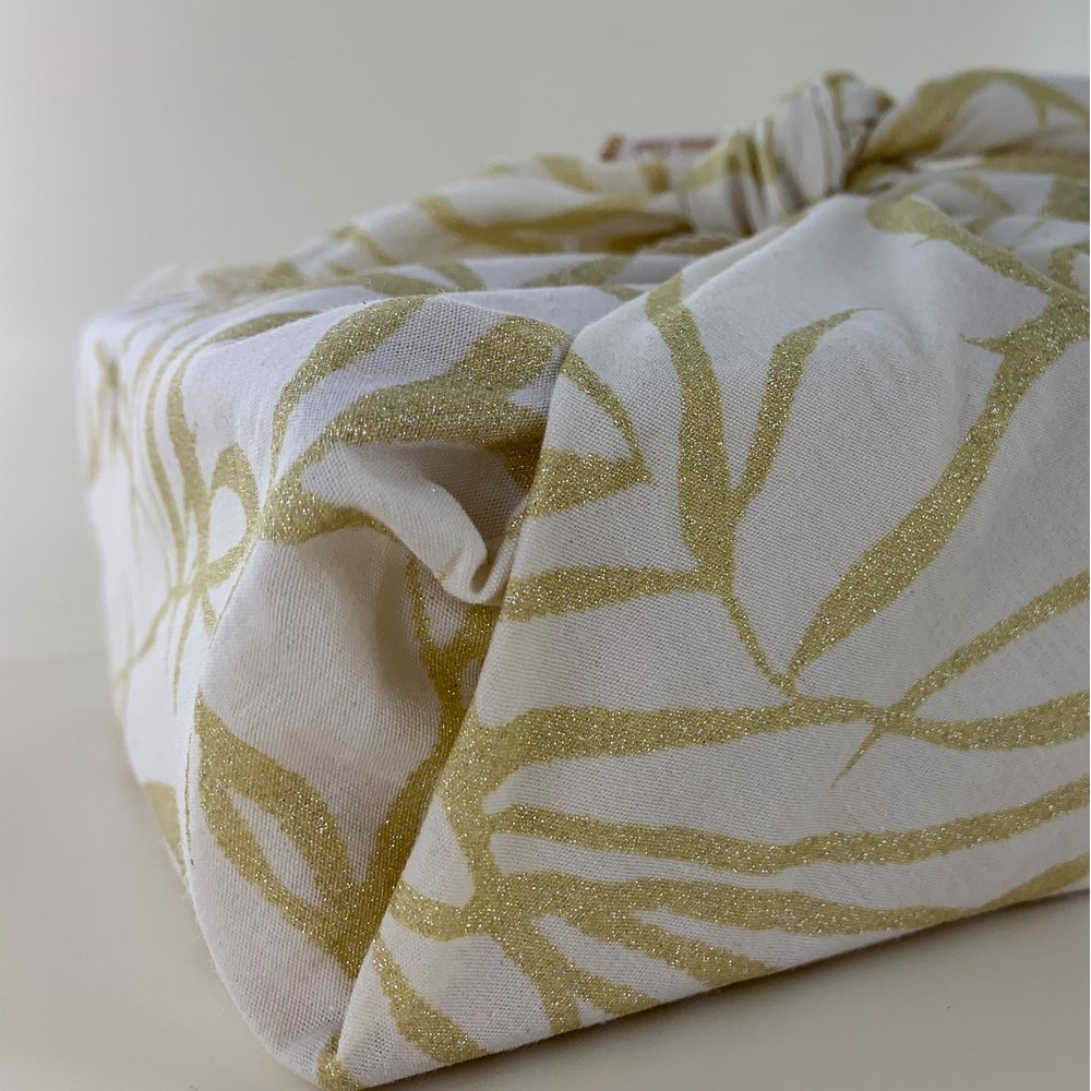 Furoshiki Moyen 48 X 48 Cm Ramage Or