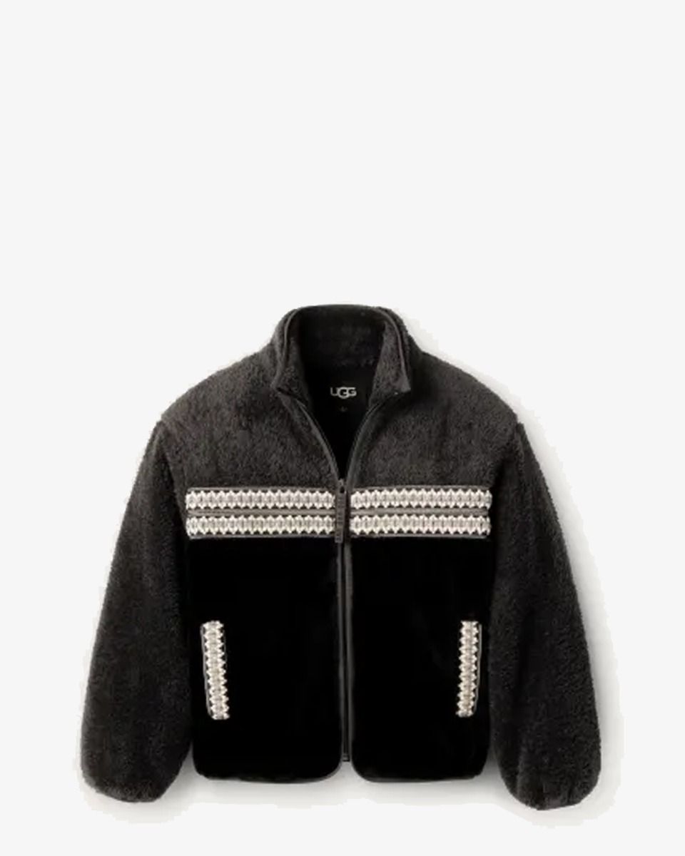 UGG Marlene Heritage Braid Jacket Black Damesjack