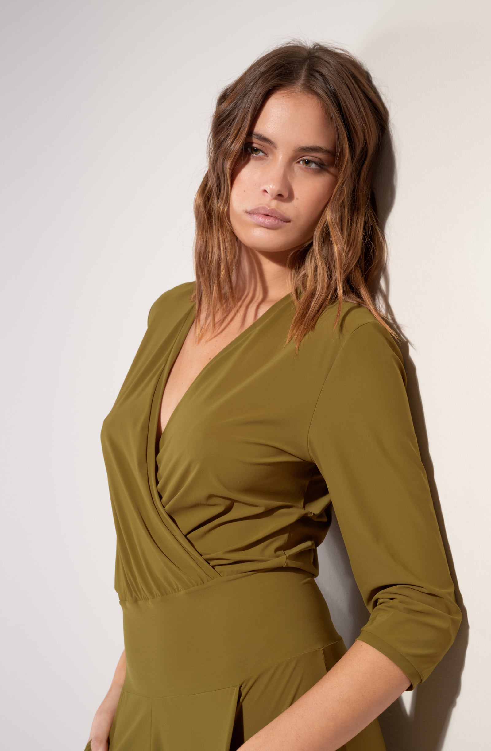 carin Combinaison pantalon cache-coeur bronze Bronze
