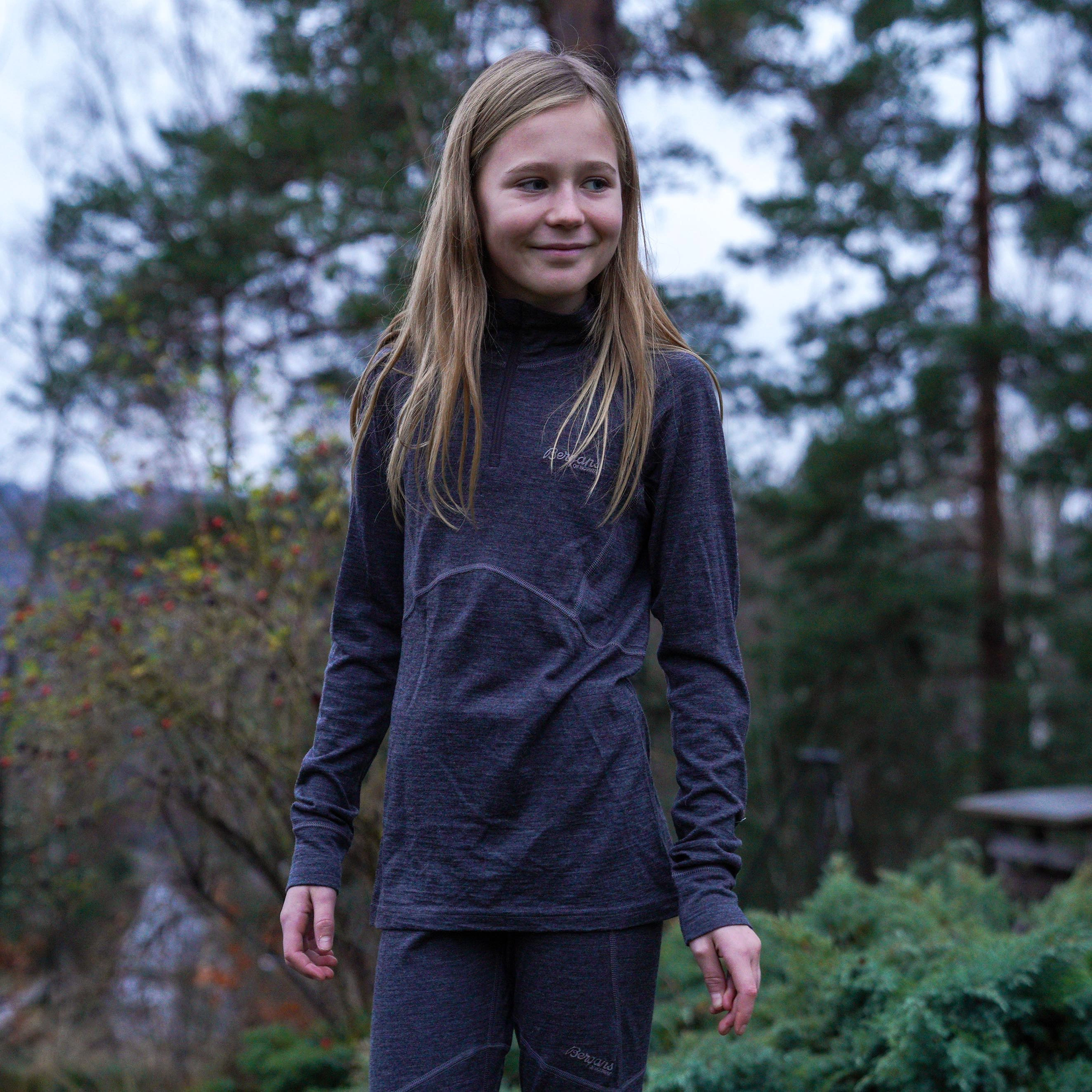 Inner:Pure Youth Half Zip Solid Dark Grey