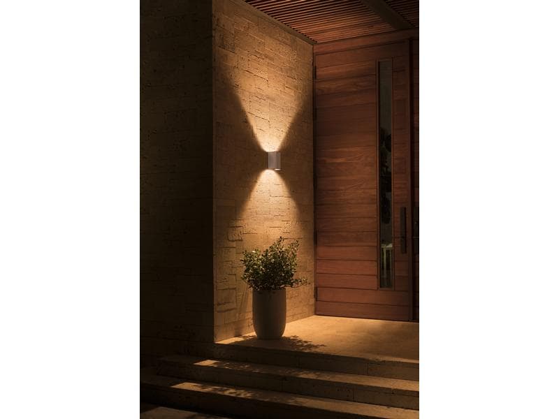 Philips Hue White & Color Ambiance Outdoor Resonate Wandleu Aussenleuchte Resonate Hue WACA, Silber