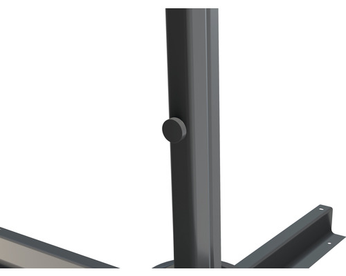 Soluna Jupiter 300 x 300 cm aluminium parasol inclusief LED-verlichting en zonnepaneel