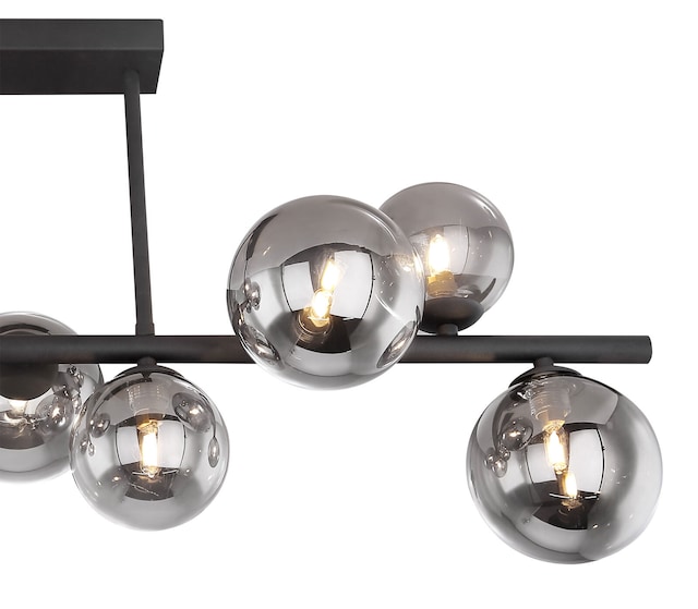 GLOBO LED Retrofit Deckenlampe Riha 86x30cm 35,8cm schwarz /grau
