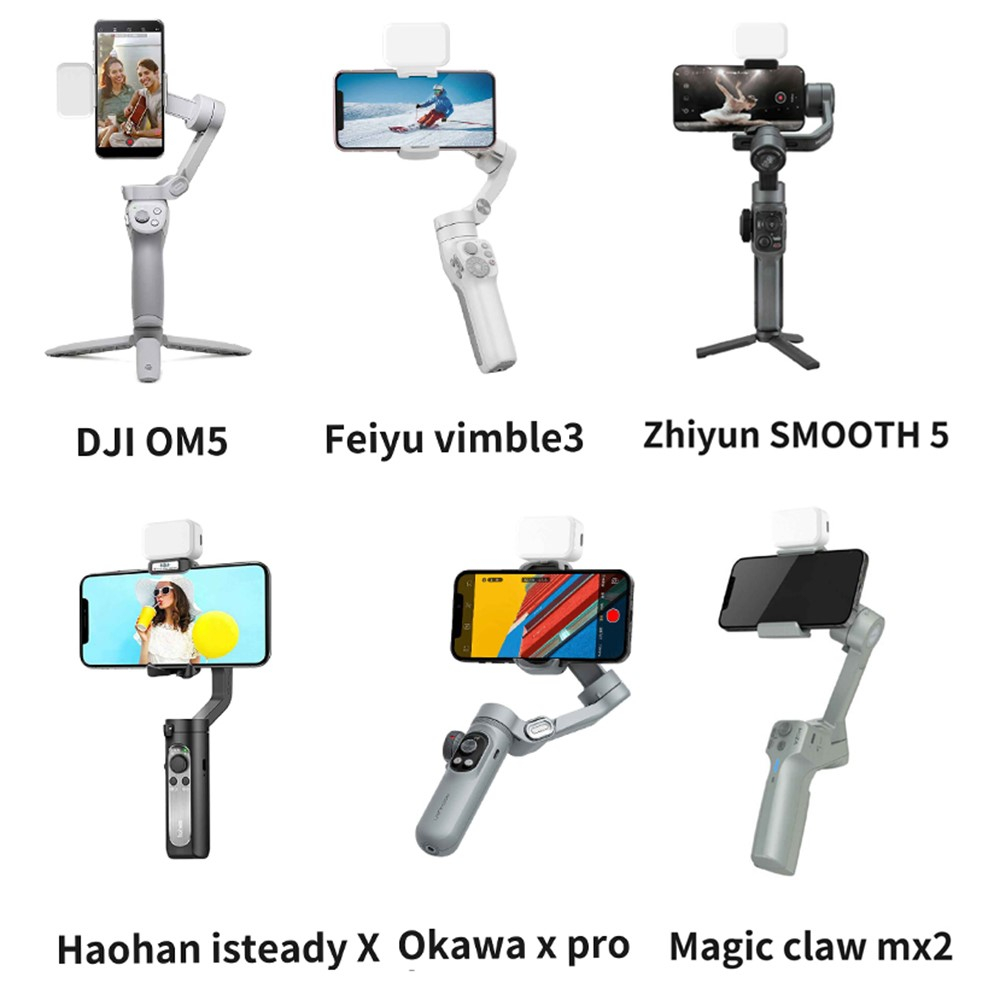(50cm) 300 Lux / 0.6 m Magnetische LED Leuchte für DJI Osmo / Zhiyun Smooth 4 / 5 / M2 S / Feiyu Gimbals (2500K-6500K) - Weiss