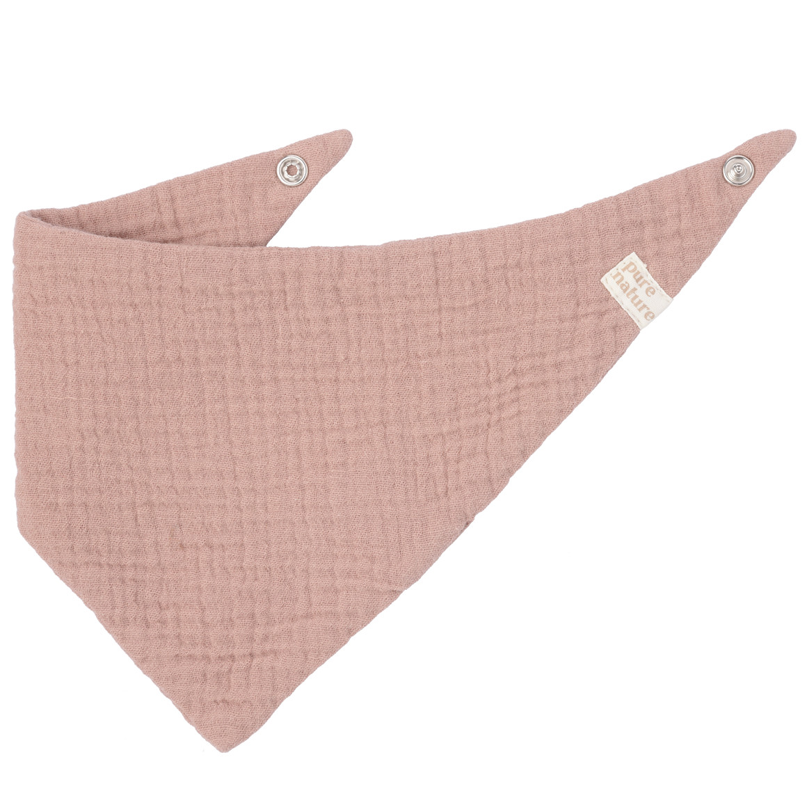 Topomini Pure Collection Baby Musselin-Bandana unifarben puderrosa