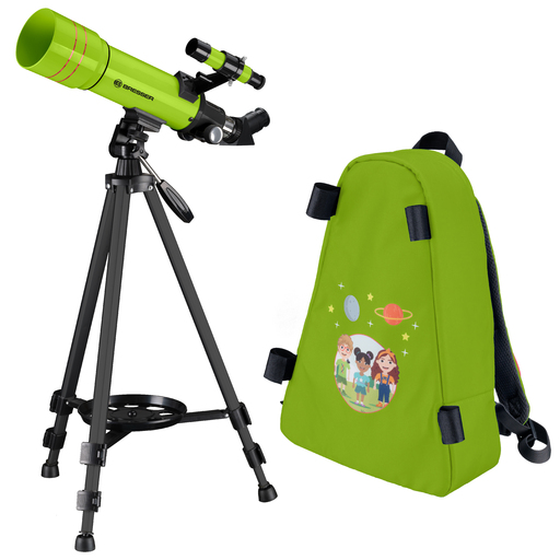 Telescópio refrator Bresser Junior 70/400 com mochila (verde)