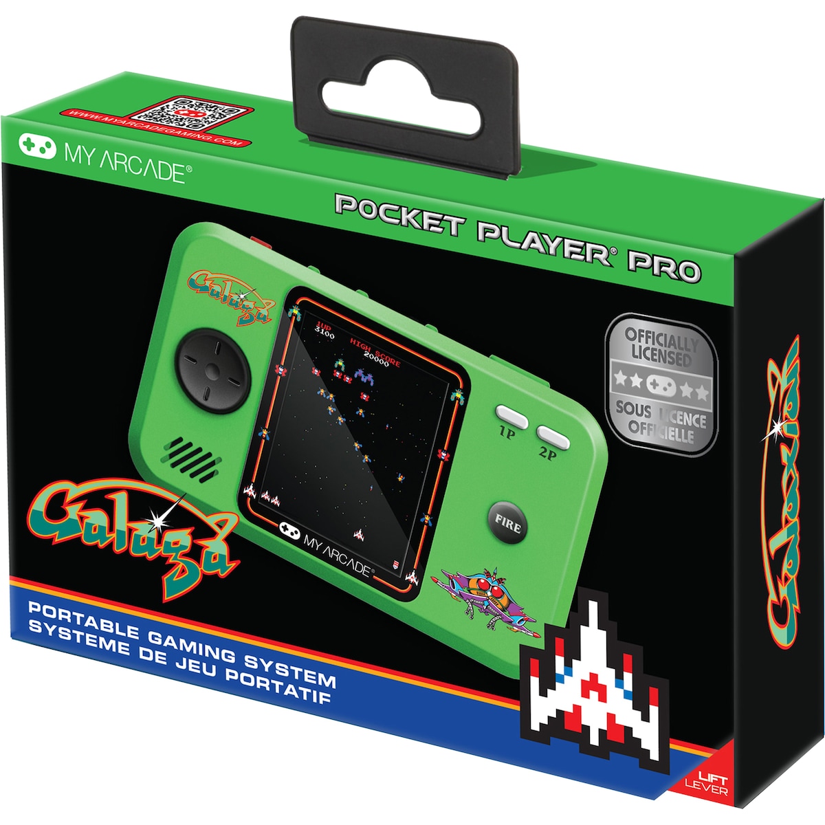 My Arcade Pocket Player Pro Galaga håndholdt konsoll