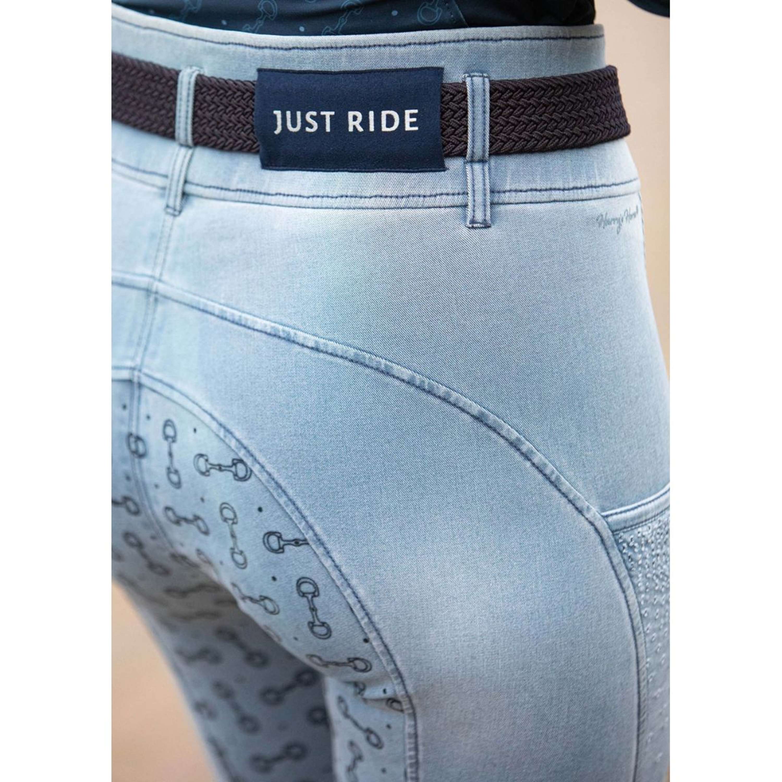 Harry's Horse Rijbroek Just Ride Retro Full Grip Lichtblauw
