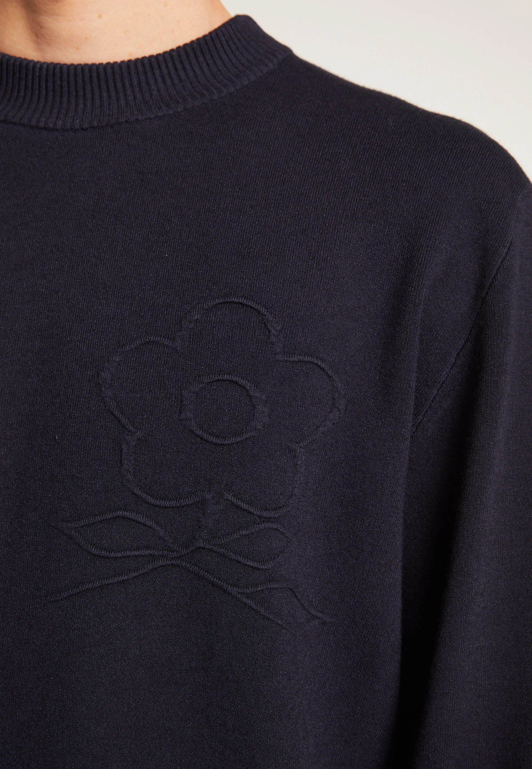 THIMOTHÉEAH24 - Pull col rond en viscose et laine | Bleu