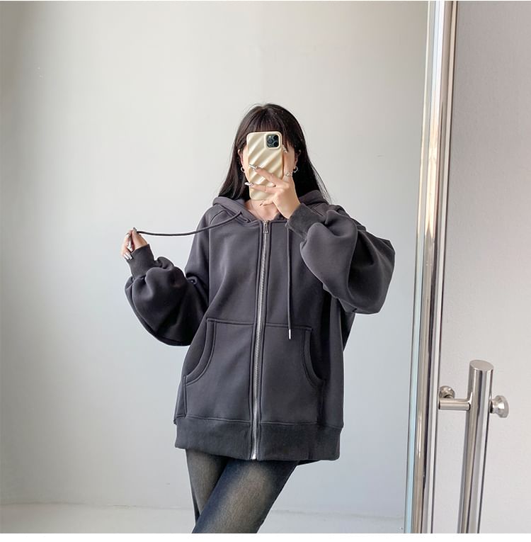 Amyway - Effen hoodie met rits