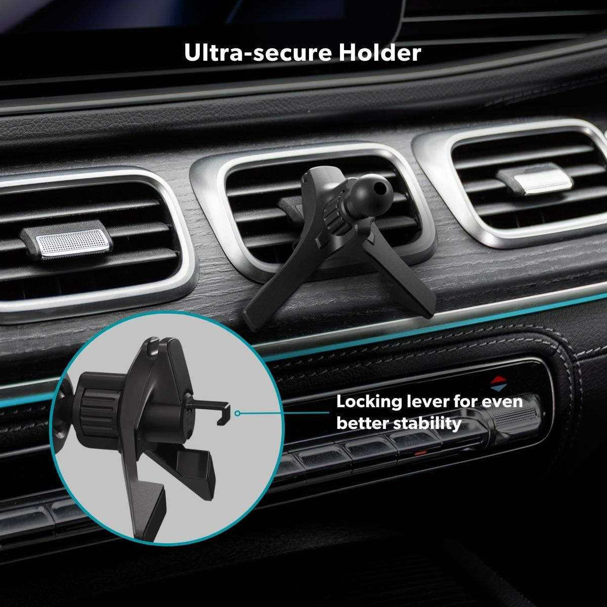 (15W) Ellipse MagSafe Auto KFZ Ladegerät Qi Wireless Charger Ladestation (9915111300035) - Space Gray (Grau)