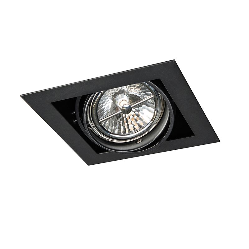 Inbouwspot zwart G53 111mm verstelbaar - Oneon