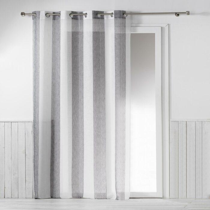 PANNEAU OEILLETS 140X240CM TISSE NATUREL ALIA GRIS