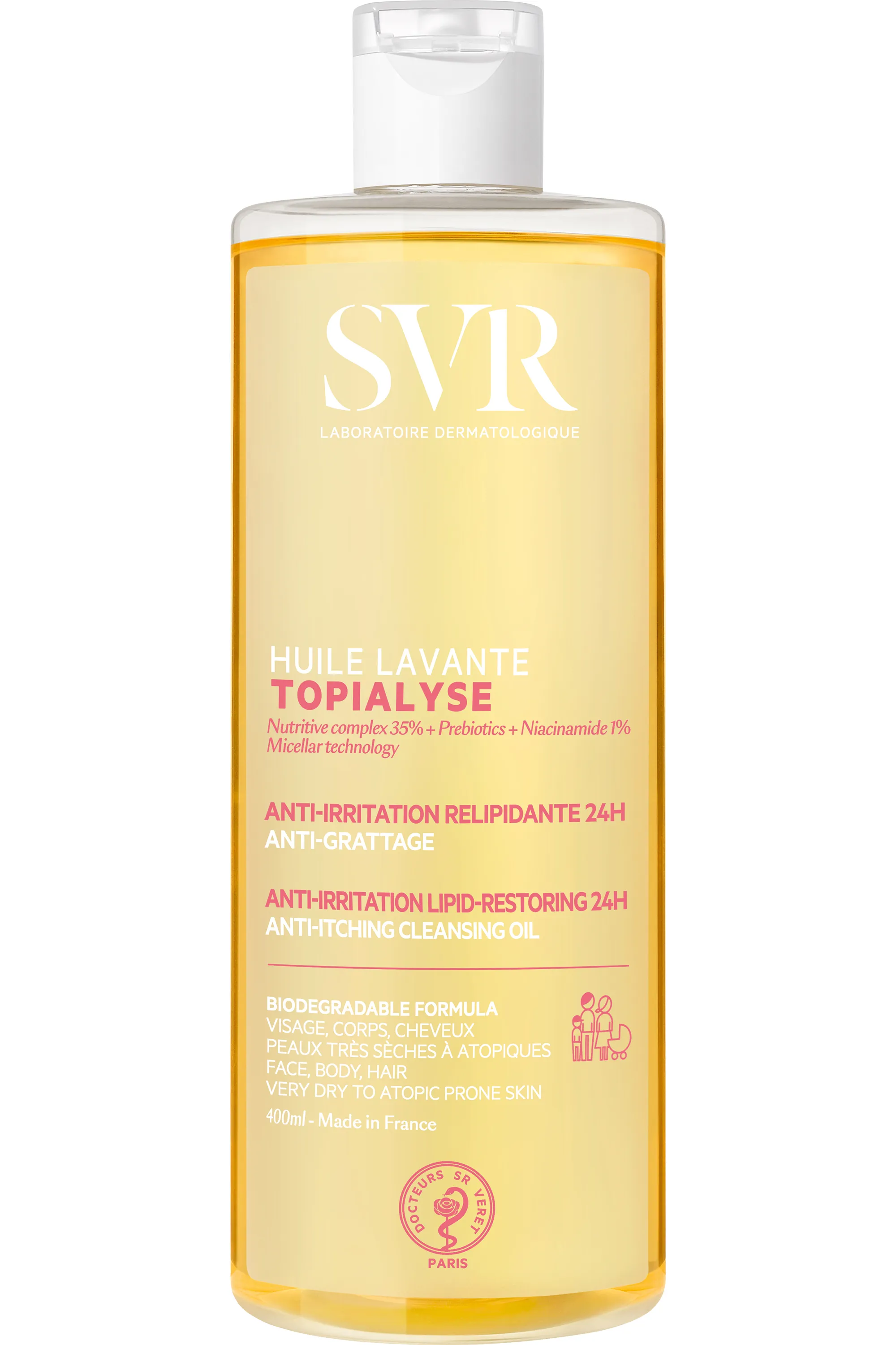 SVR Huile lavante relipidante anti-grattage Topialyse-1 L