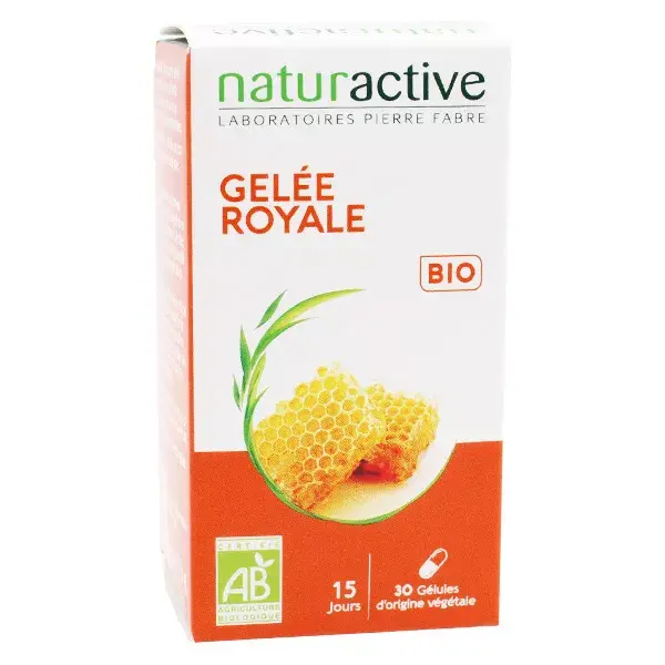 Geleia Real Orgânica Naturaactive, 30 cápsulas vegetais.