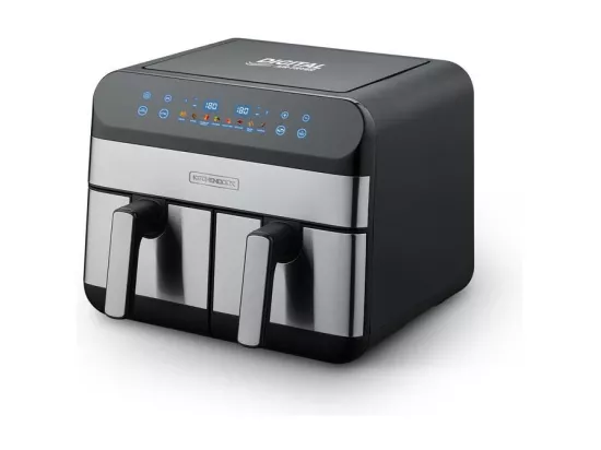 Friteuse Sans Huile Avec Deux Cuves 8 Programmes Airflow 9 De Kitchencook